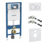 Geberit Duofix stelaż podtynkowy 4w1 kompletny gotowy do montażu przycisk Sigma20 biały mat/chrom 46375