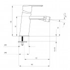 Deante Arnika bateria bidetowa chrom BQA 031M