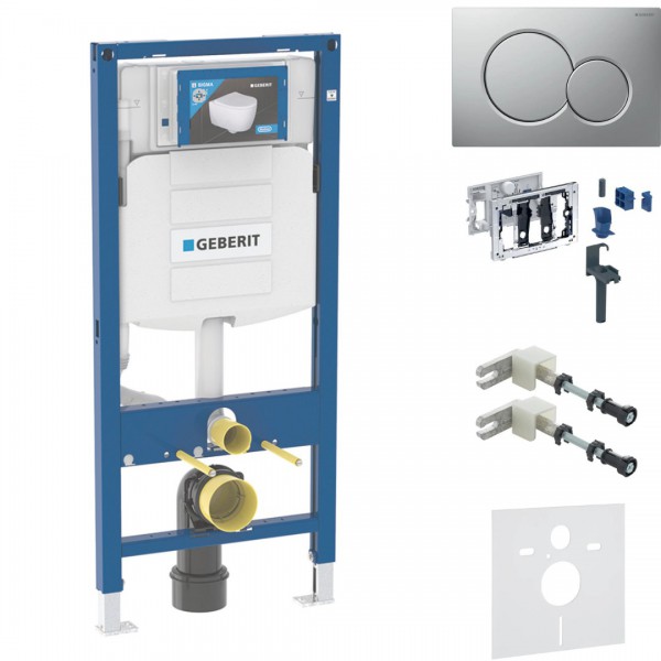 Geberit Duofix DuoFresh stelaż podtynkowy 5w1 kompletny gotowy do montażu przycisk Sigma01 chrom mat 46406