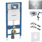 Geberit Duofix DuoFresh stelaż podtynkowy 4w1 kompletny gotowy do montażu przycisk Sigma20 chrom/chrom mat 46407