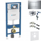 Geberit Duofix DuoFresh stelaż podtynkowy 5w1 kompletny gotowy do montażu przycisk Sigma30 chrom/chrom mat 46419