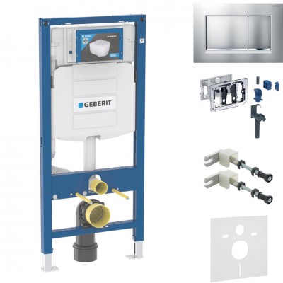 Geberit Duofix DuoFresh stelaż podtynkowy 5w1 kompletny gotowy do montażu przycisk Sigma30 chrom mat/chrom 46423 Geberit Duofix DuoFresh stelaż podtynkowy 5w1 kompletny gotowy do montażu przycisk Sigma30 chrom mat/chrom 46423