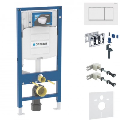 Geberit Duofix DuoFresh stelaż podtynkowy 5w1 kompletny gotowy do montażu przycisk Sigma30 biały/biały mat 46426 Geberit Duofix DuoFresh stelaż podtynkowy 5w1 kompletny gotowy do montażu przycisk Sigma30 biały/biały mat 46426