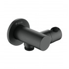 Deante Cascada przyłącze kątowe z uchwytem czarny mat NAC_N57K