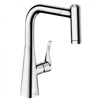 Hansgrohe Metris bateria kuchenna z wyciąganą wylewką chrom 14834000