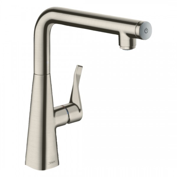 Hansgrohe Metris Select bateria kuchenna z obrotową wylewką stal 14847800
