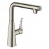 Hansgrohe Metris Select bateria kuchenna z obrotową wylewką stal 14847800