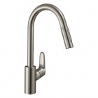 Hansgrohe Focus bateria kuchenna z wyciąganą wylewką stal 31815800