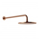 Omnires deszczownica okrągła 25 cm z ramieniem ściennym miedź szczotkowana WGSET1CPB