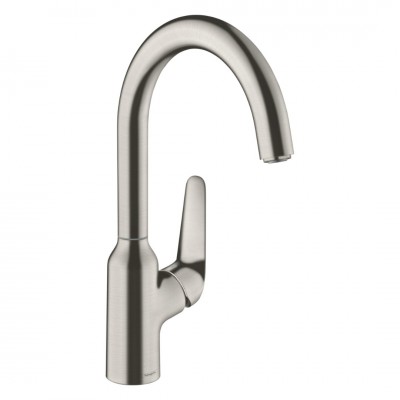 Hansgrohe Focus M42 bateria kuchenna stojąca stal 71802800