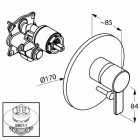 Kludi Zenta bateria wannowo-natryskowa podtynkowa 386500575
