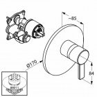 Kludi Zenta bateria natryskowa podtynkowa