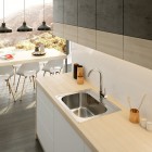 Deante Aster bateria kuchenna stojąca chrom BCAE062M