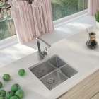 Deante Egeria zlewozmywak podblatowy 1-komorowy satynowy 44x44 cm ZPE 010B