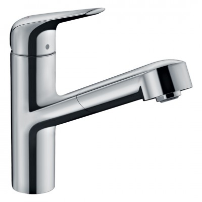 Hansgrohe Focus M42 bateria kuchenna z wyciąganą wylewką chrom 71814000