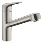 Hansgrohe Focus M42 bateria kuchenna z wyciąganą wylewką stal 71814800