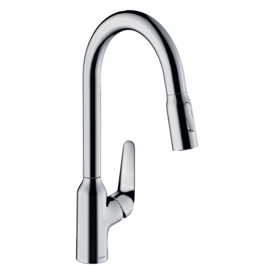 Hansgrohe Focus M42 bateria kuchenna z wyciąganą wylewką chrom 71820000