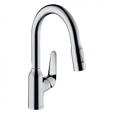 Hansgrohe Focus M42 bateria kuchenna z wyciąganą wylewką chrom 71821000