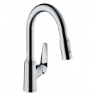 Hansgrohe Focus M42 bateria kuchenna z wyciąganą wylewką chrom 71821000