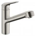Hansgrohe Focus M42 bateria kuchenna z wyciąganą wylewką stal 71829800