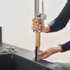 Hansgrohe Talis M54 bateria kuchenna z wyciąganą wylewką stal 72800800