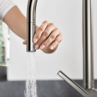 Hansgrohe Talis M54 bateria kuchenna z wyciąganą wylewką stal 72800800