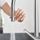 Hansgrohe Talis M54 bateria kuchenna z wyciąganą wylewką chrom 72800000