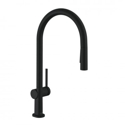 Hansgrohe Talis M54 bateria kuchenna z wyciąganą wylewką czarny mat 72801670