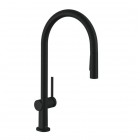 Hansgrohe Talis M54 bateria kuchenna z wyciąganą wylewką czarny mat 72801670