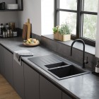 Hansgrohe Talis M54 bateria kuchenna z wyciąganą wylewką czarny mat 72803670