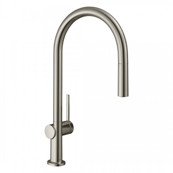 Hansgrohe Talis M54 bateria kuchenna z wyciąganą wylewką stal 72803800