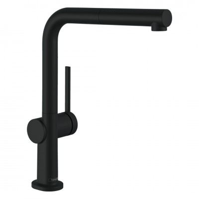 Hansgrohe Talis M54 bateria kuchenna stojąca z wyciąganą wylewką czarny mat 72808670