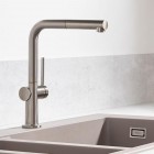 Hansgrohe Talis M54 bateria kuchenna stojąca z wyciąganą wylewką stal 72808800