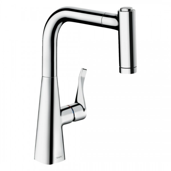Hansgrohe Metris bateria kuchenna z wyciąganą wylewką chrom 14834000