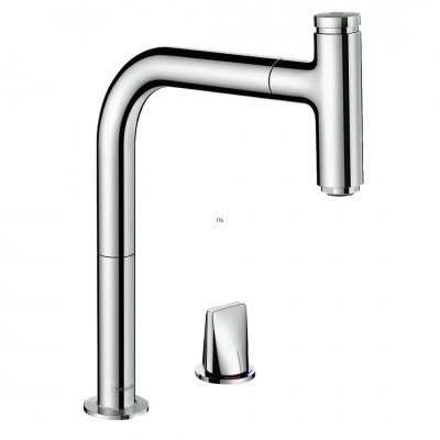 Hansgrohe Metris Select M71 bateria kuchenna stojąca z wyciąganą wylewką chrom 73804000