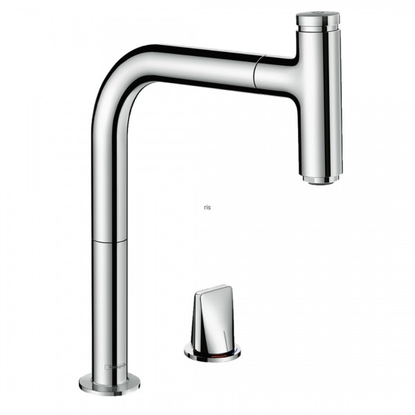 Hansgrohe Metris Select M71 bateria kuchenna stojąca z wyciąganą wylewką chrom 73804000