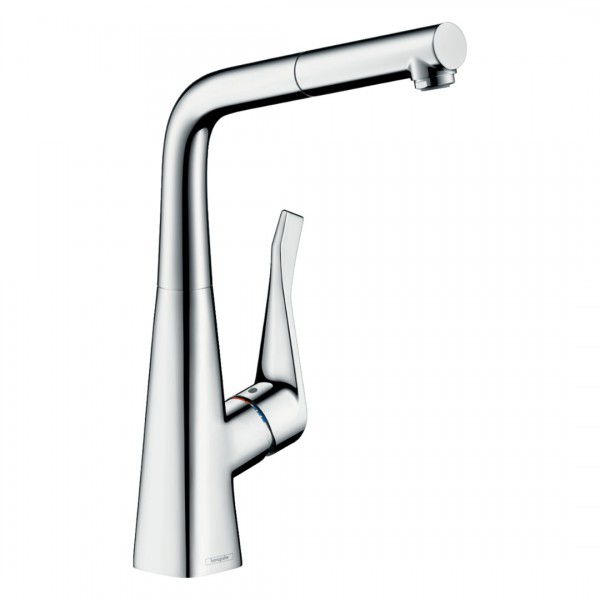 Hansgrohe Metris bateria kuchenna z wyciąganą wylewką chrom 14821000