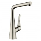 Hansgrohe Metris M71 bateria kuchenna stojąca z wyciąganą wylewką stal 73812800