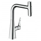 Hansgrohe Metris Select M71 bateria kuchenna stojąca z wyciąganą wylewką chrom 73817000