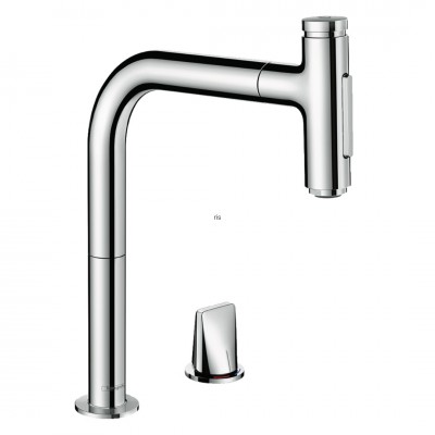 Hansgrohe Metris Select M71 bateria kuchenna stojąca z wyciąganą wylewką chrom 73818000