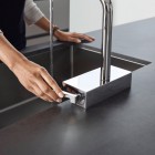 Hansgrohe Aquno Select M81 bateria kuchenna stojąca z wyciąganą wylewką chrom 73836000
