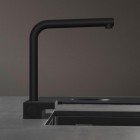 Hansgrohe Aquno Select M81 bateria kuchenna stojąca z wyciąganą wylewką czarny mat 73836670