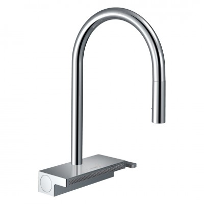 Hansgrohe Aquno Select M81 bateria kuchenna stojąca z wyciąganą wylewką chrom 73831000