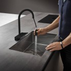 Hansgrohe Aquno Select M81 bateria kuchenna stojąca z wyciąganą wylewką czarny mat 73831670