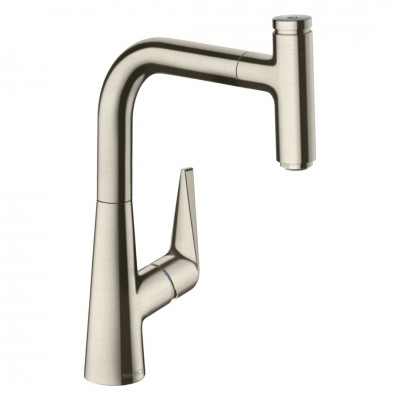 Hansgrohe Talis Select M51 bateria kuchenna stojąca z wyciąganą wylewką stal 73852800