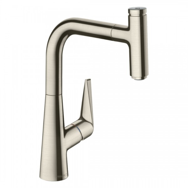 Hansgrohe Talis Select M51 bateria kuchenna stojąca z wyciąganą wylewką stal 73852800