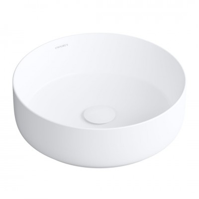 Omnires Tulsa umywalka nablatowa okrągła 36 cm biały mat TULSA355BM