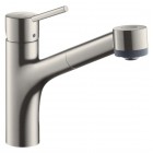 Hansgrohe Talis M52 bateria kuchenna stojąca z wyciąganą wylewką stal 73860800