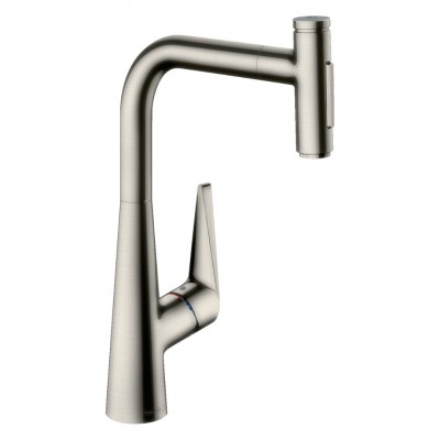 Hansgrohe Talis Select M51 bateria kuchenna stojąca z wyciąganą wylewką stal 73867800