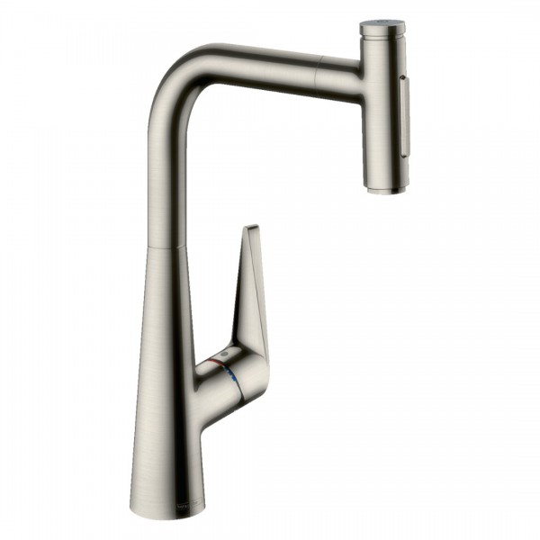Hansgrohe Talis Select M51 bateria kuchenna stojąca z wyciąganą wylewką stal 73867800